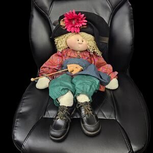 Vintage Handmade Cloth Doll Dolores Gretchen Wilson 1994 Folk Art